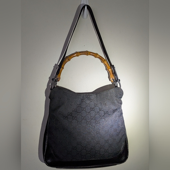 Vintage Gucci Bamboo Monogram Hand And Shoulder Tote Bag Good Condition! - Picture 2 of 16